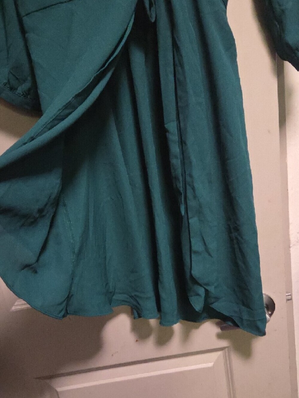 torrid Teal Knot-Front Midi Dress with Rolled Sleeves - Picture 3 of 8